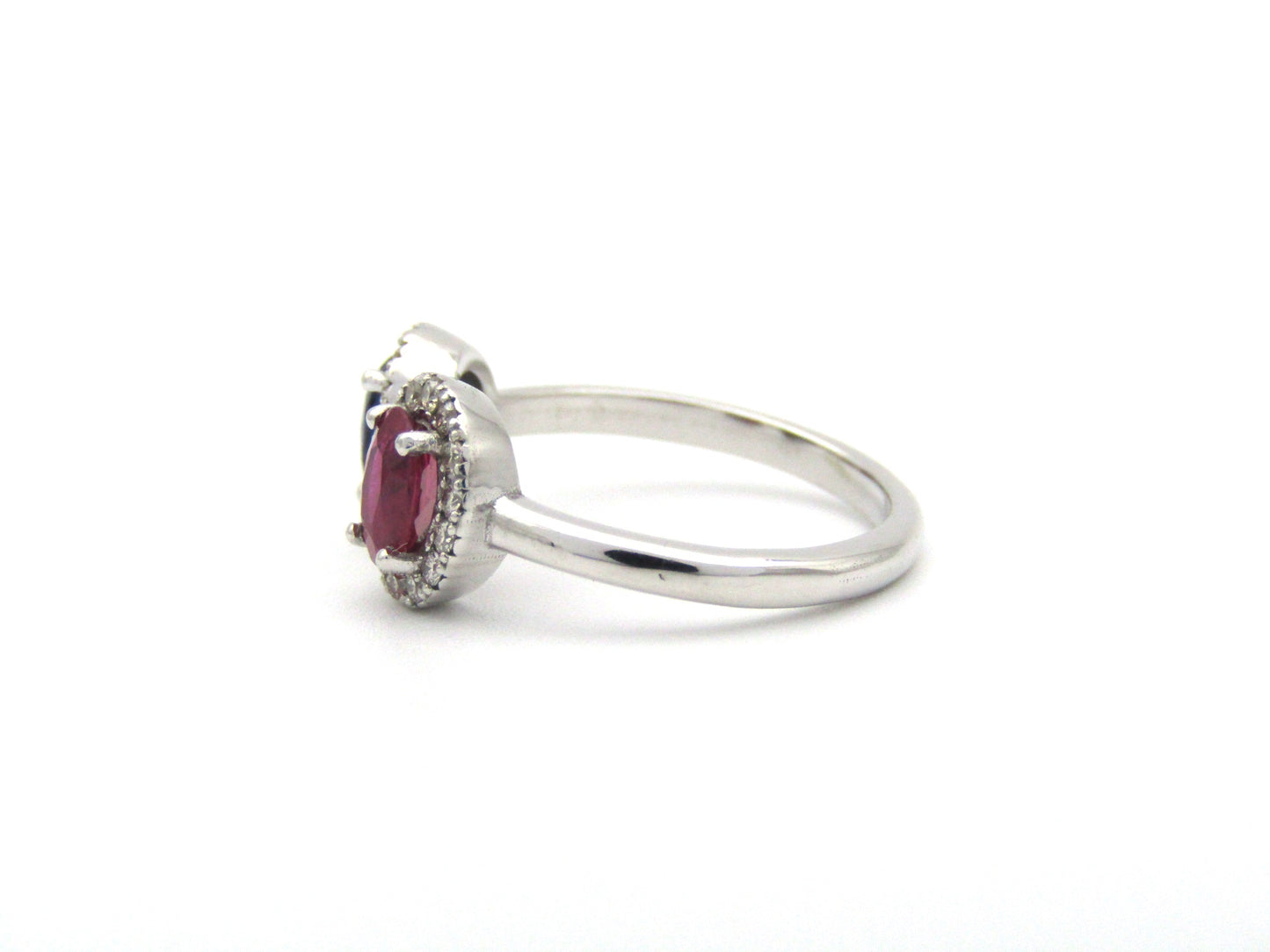 14K gold ruby and sapphire Toi et Moi ring.