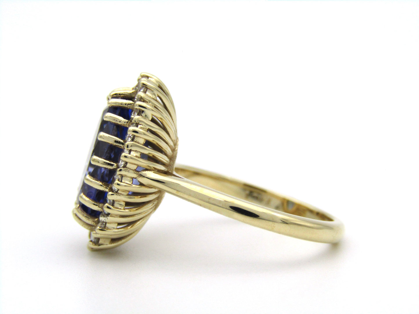 14K gold tanzanite and diamond ring.