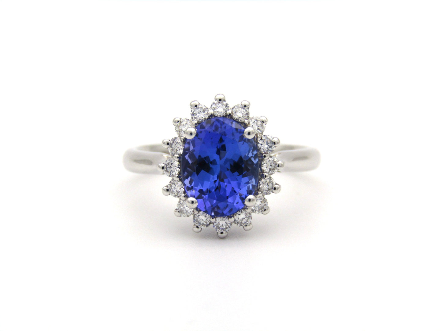 18K gold tanzanite and diamond ring by Browns.