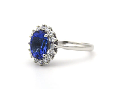 18K gold tanzanite and diamond ring by Browns.