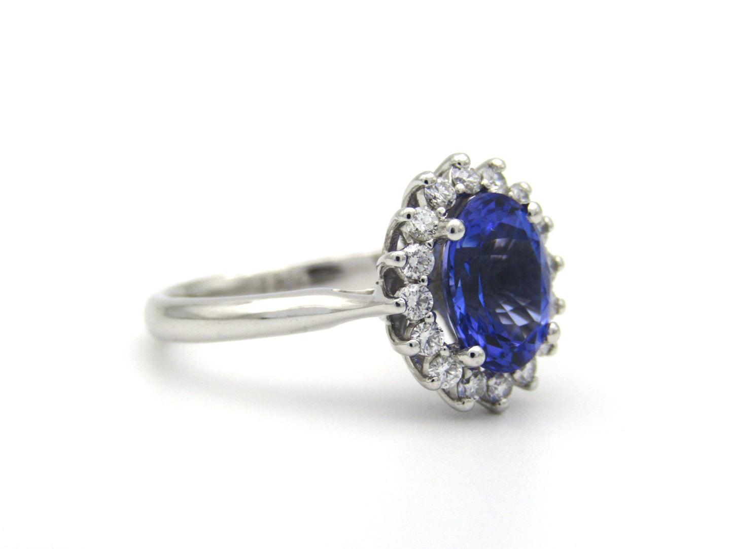 18K gold tanzanite and diamond ring by Browns.