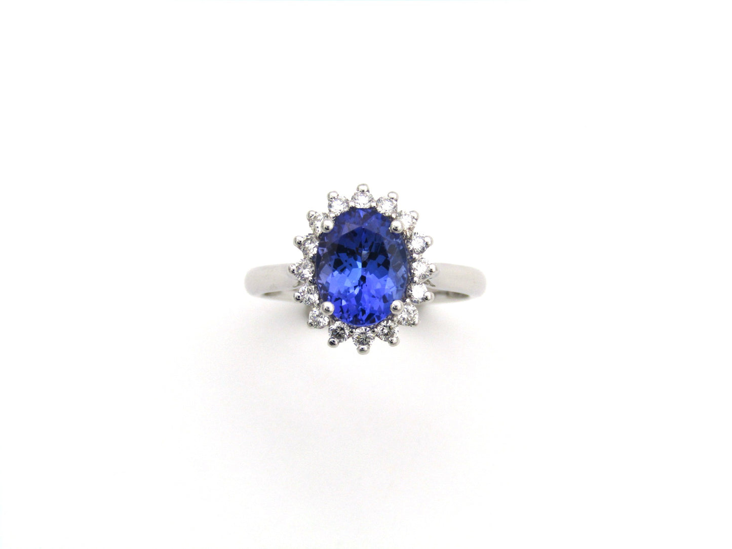 18K gold tanzanite and diamond ring by Browns.