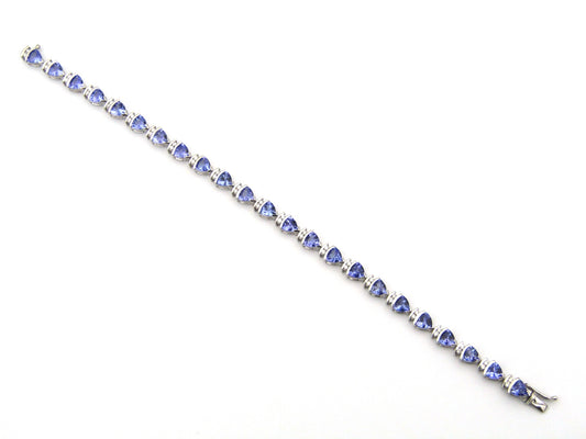 18K gold tanzanite and diamond bracelet.