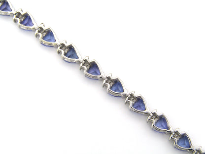 18K gold tanzanite and diamond bracelet.