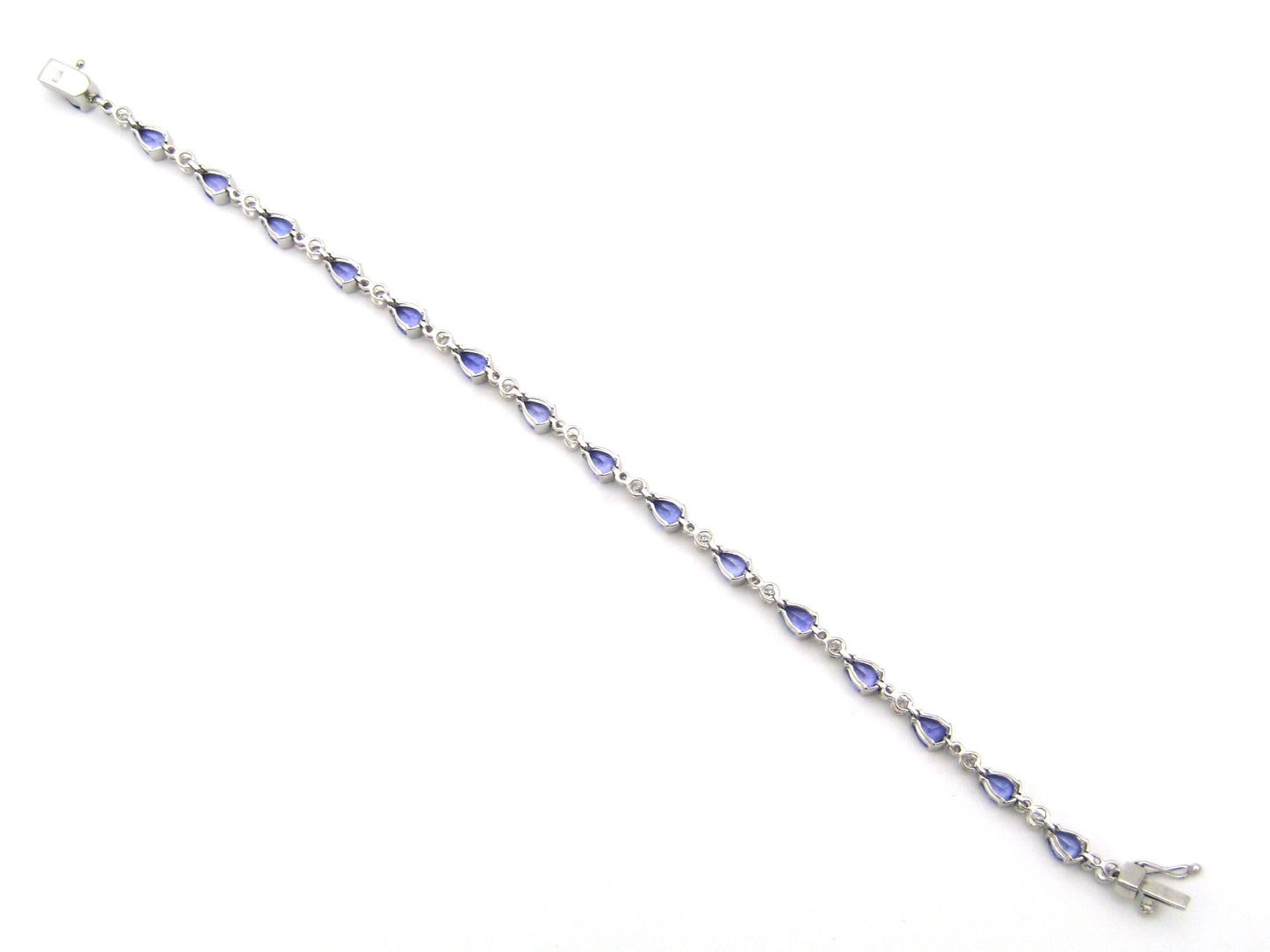 18K gold tanzanite and diamond bracelet.