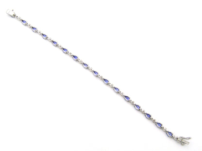 18K gold tanzanite and diamond bracelet.