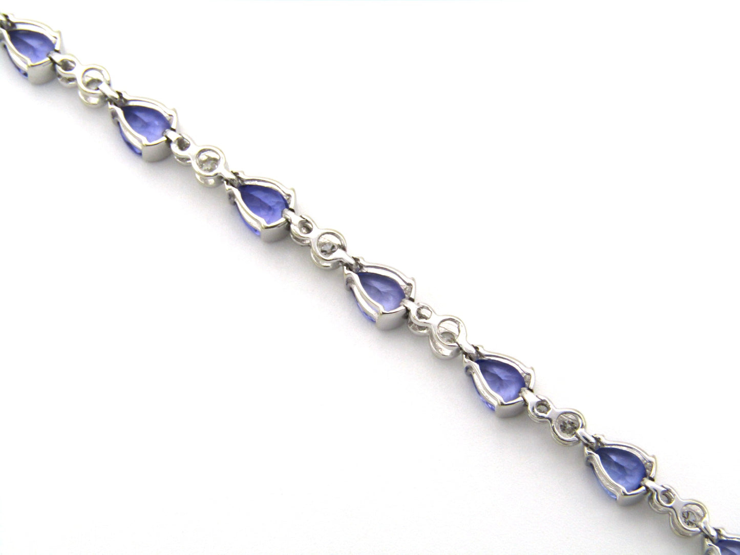 18K gold tanzanite and diamond bracelet.