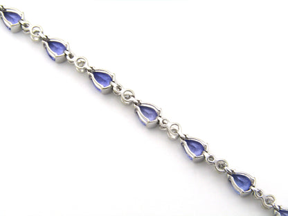 18K gold tanzanite and diamond bracelet.