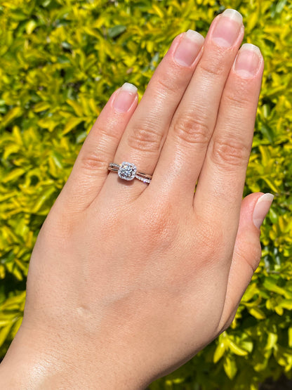 18K gold diamond and ruby ring.