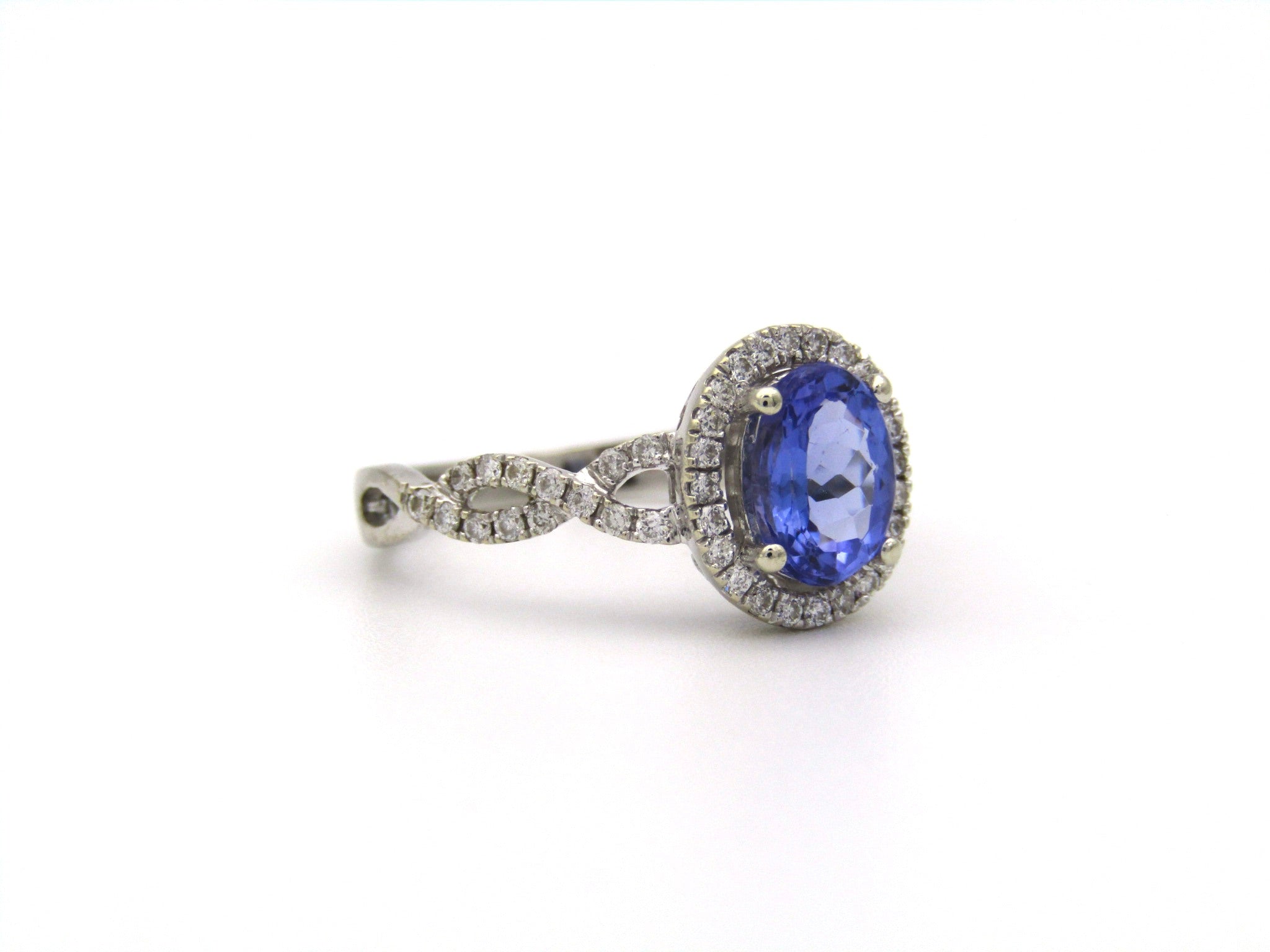 14K gold tanzanite and diamond ring.