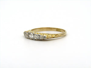 18K gold Victorian diamond ring.