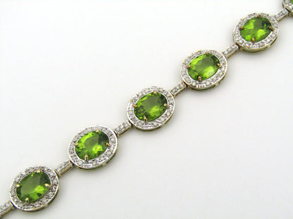 10K gold peridot and diamond bracelet.