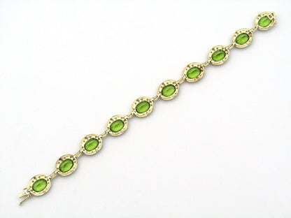 10K gold peridot and diamond bracelet.