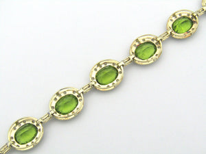 10K gold peridot and diamond bracelet.