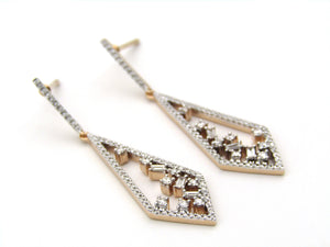 18K gold diamond earrings.