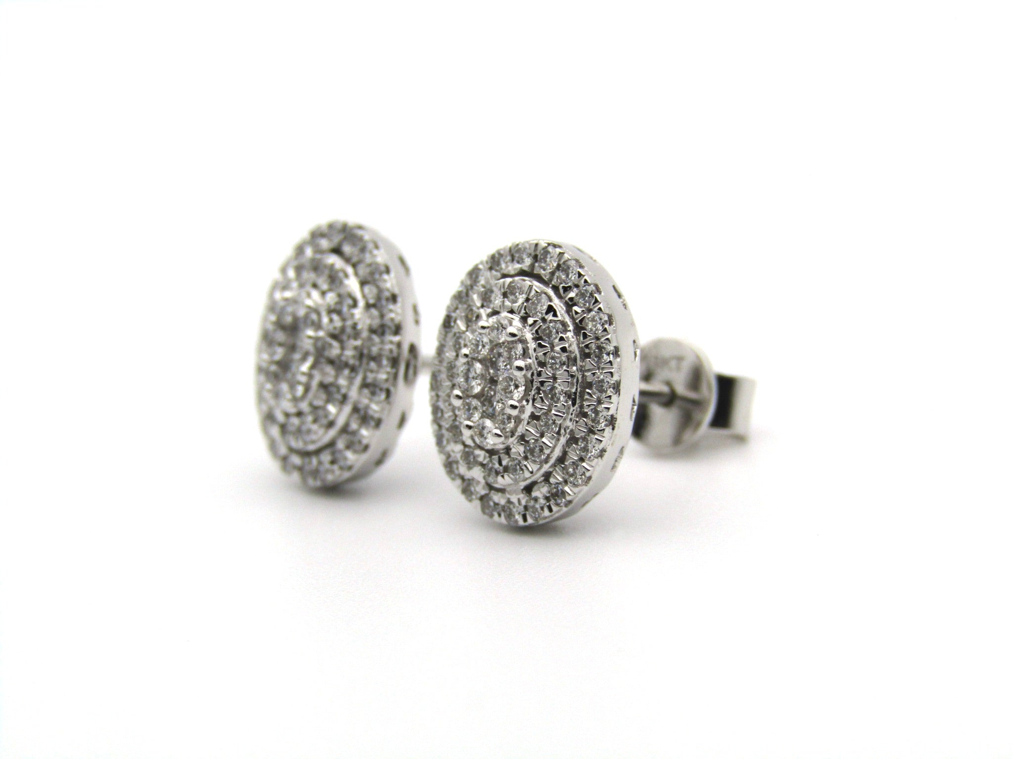 18K gold diamond earrings.