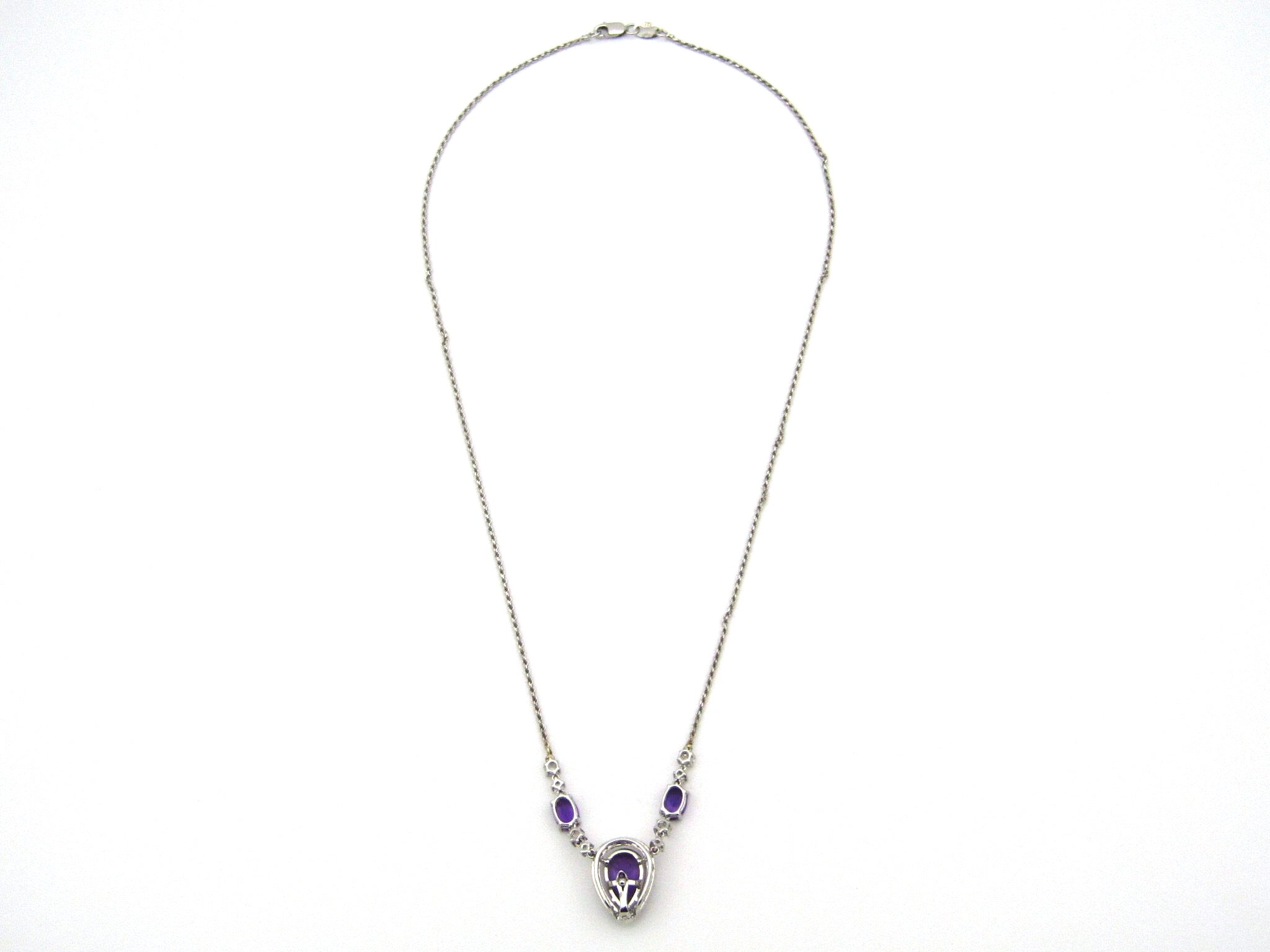 18kt gold amethyst and diamond Necklace.