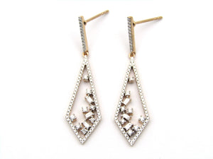 18K gold diamond earrings.