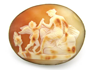 Victorian silver cameo brooch.