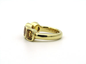 18K gold citrine ring.