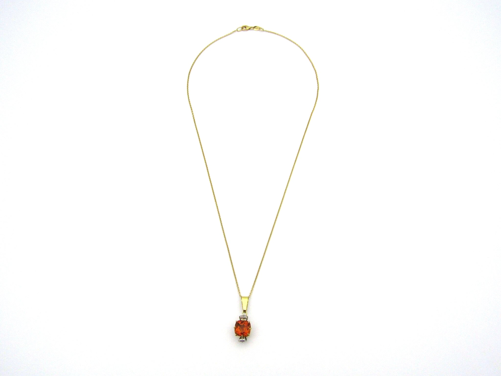 18kt gold citrine and diamond pendant by Browns.