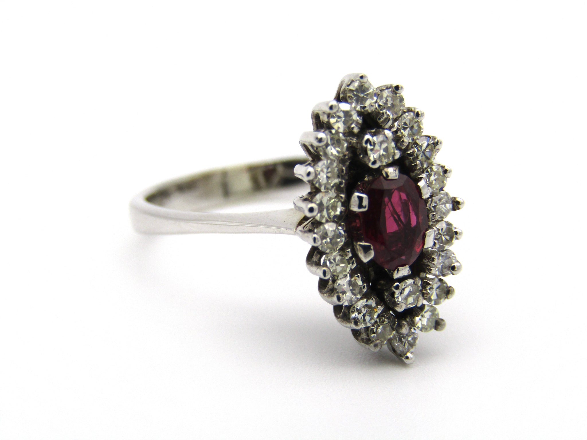 18kt gold ruby and diamond ring.