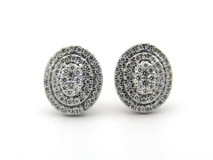 18K gold diamond earrings.