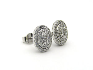 18K gold diamond earrings.