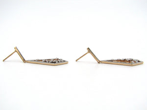 18K gold diamond earrings.