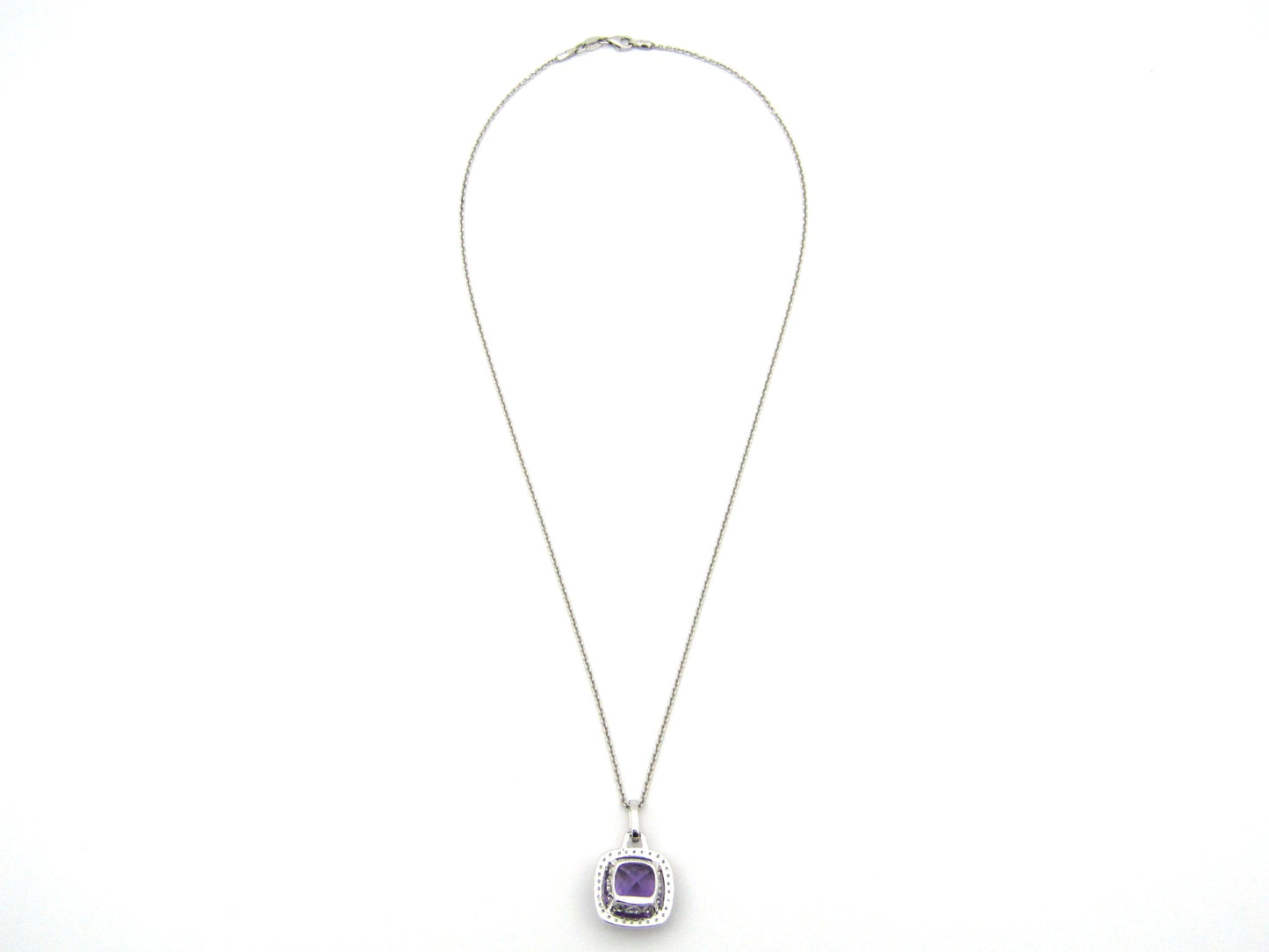 9K gold amethyst and diamond pendant by Browns.