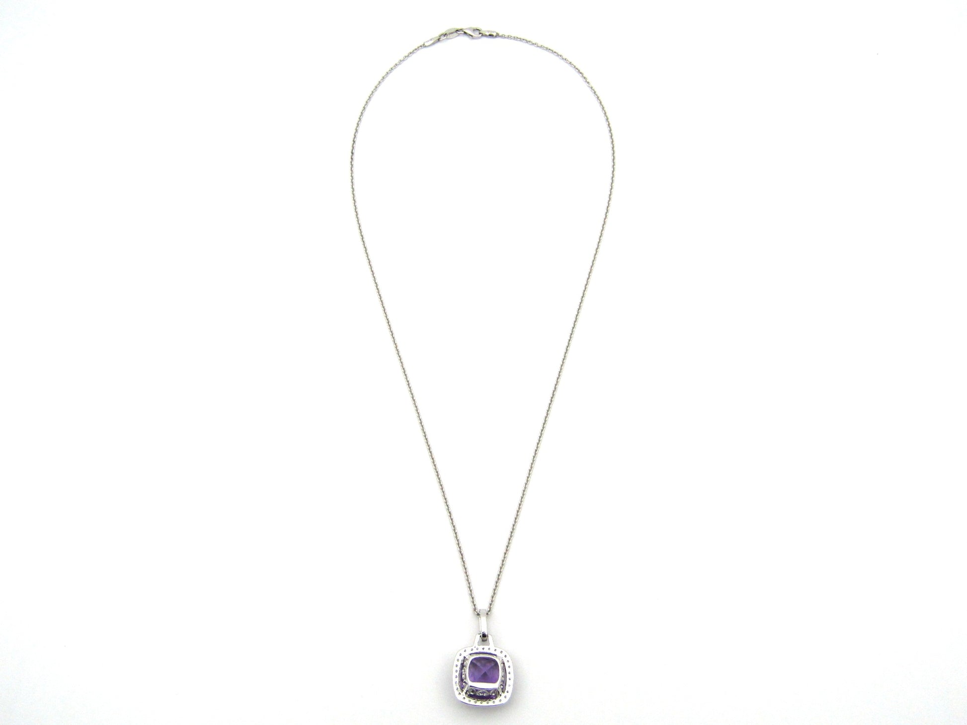 9K gold amethyst and diamond pendant by Browns.