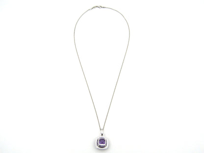 9K gold amethyst and diamond pendant by Browns.