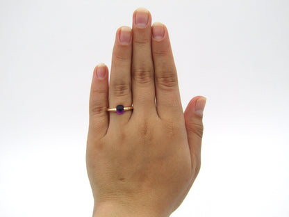 18K gold M'ama Non M'ama amethyst ring by Pomellato.