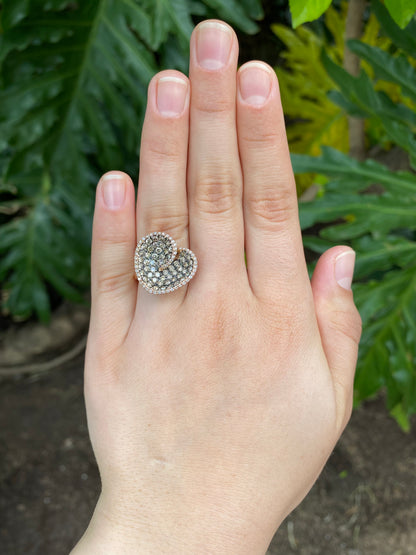 14K gold diamond ring.